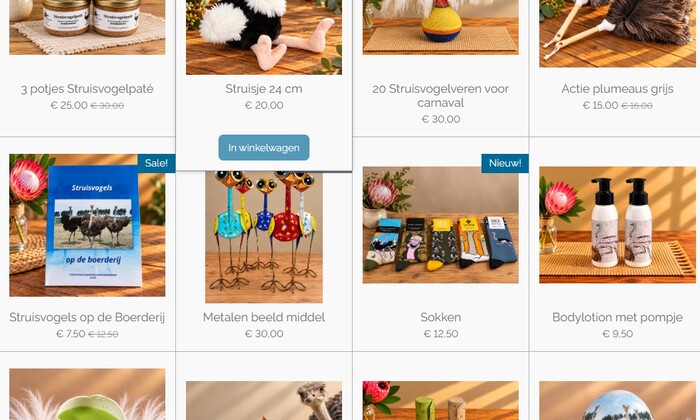 Struisvogelboerderij Monnikenwerve - Webshop vernieuwd en uitgebreid